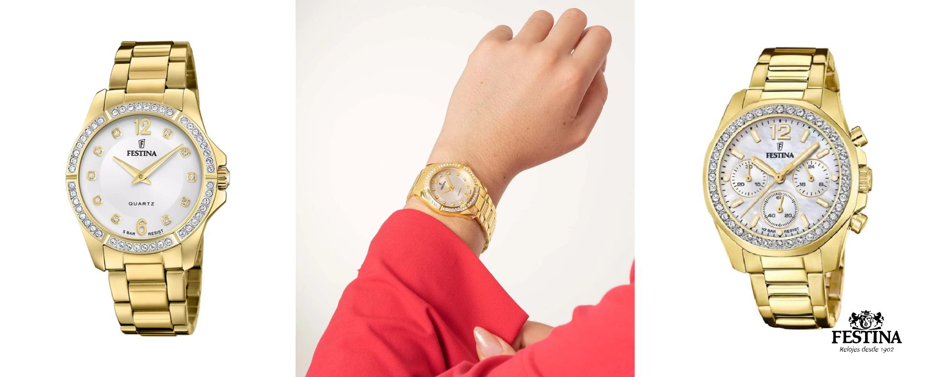 Relojes dorados Festina